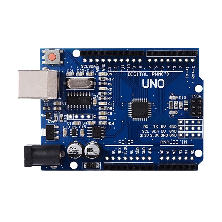 Mạch Arduino UNO R3 ATMEGA16U2 Chip Dán - Tặng Kèm Cáp Nạp Code