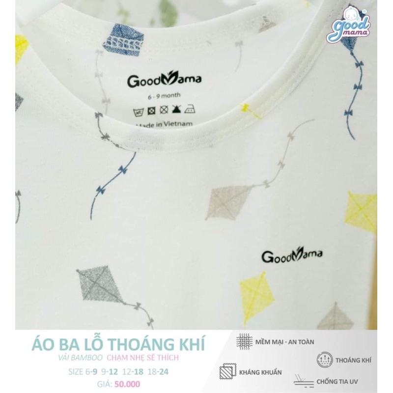 Áo ba lỗ sợi tre hãng goodmama cho bé