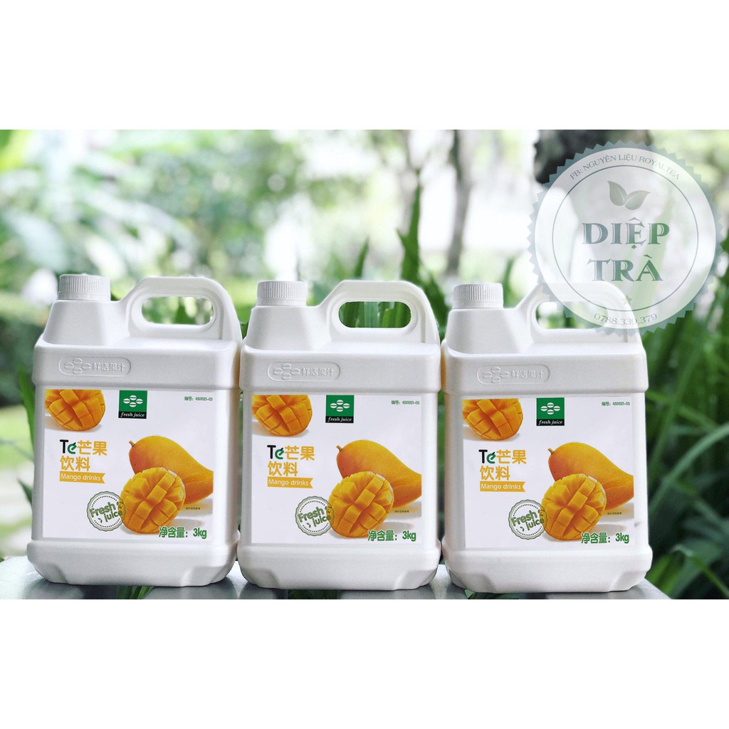 Siro TE 3kg vị: Dưa Lưới, Bạc Hà, Xoài, Dâu, Đào, Vải, Việt Quất, Dưa Hấu, Mật Ong, Chanh Leo, Chanh Xanh, Chanh Quất