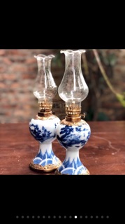 Đèn thờ dầu Bát Tràng chọn mẫu, đèn thờ gốm sứ chuẩn Bát tràng bọc đồng bên ngoài