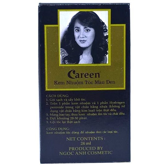 Thuốc nhuộm tóc màu đen Careen Dark Hair 24ml