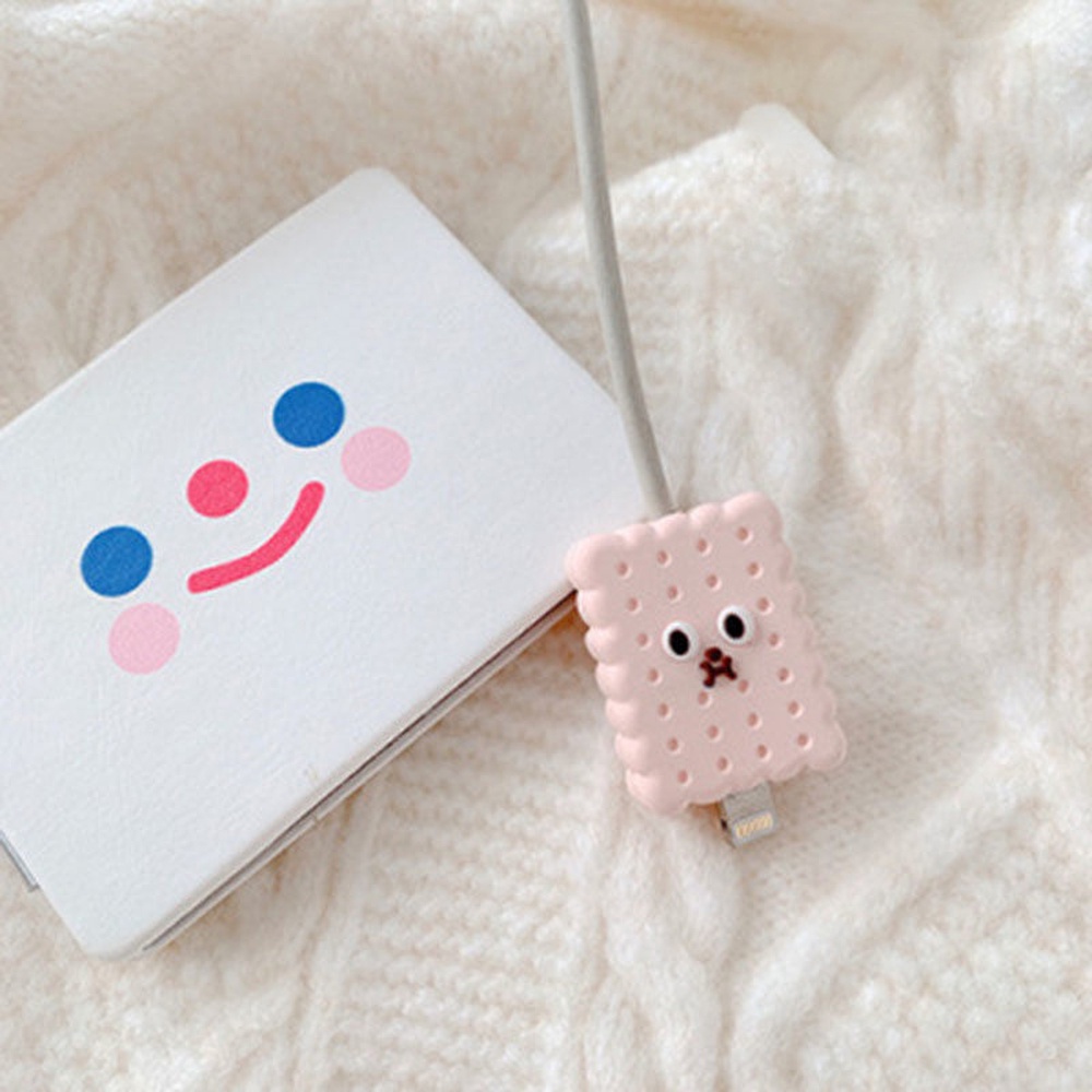 Phụ kiện bảo vệ cáp sạc USB kiểu dáng hoạt hình 3D dễ thương vui nhộn