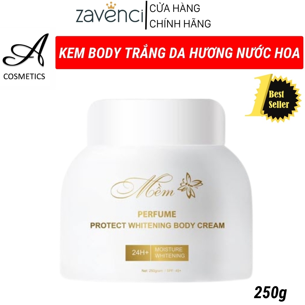 Kem dưỡng trắng da body A COSMETICS dưỡng thể nước hoa toàn thân 250g - ZAVENCI Official