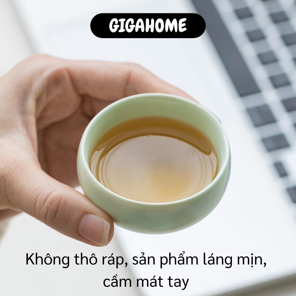 Bộ Bình Trà GIGAHOME Bộ Ấm Trà Gốm Sứ 4 Tách Kèm Khay, Kẹp Trà, Khăn Và Túi Du Lịch 9984