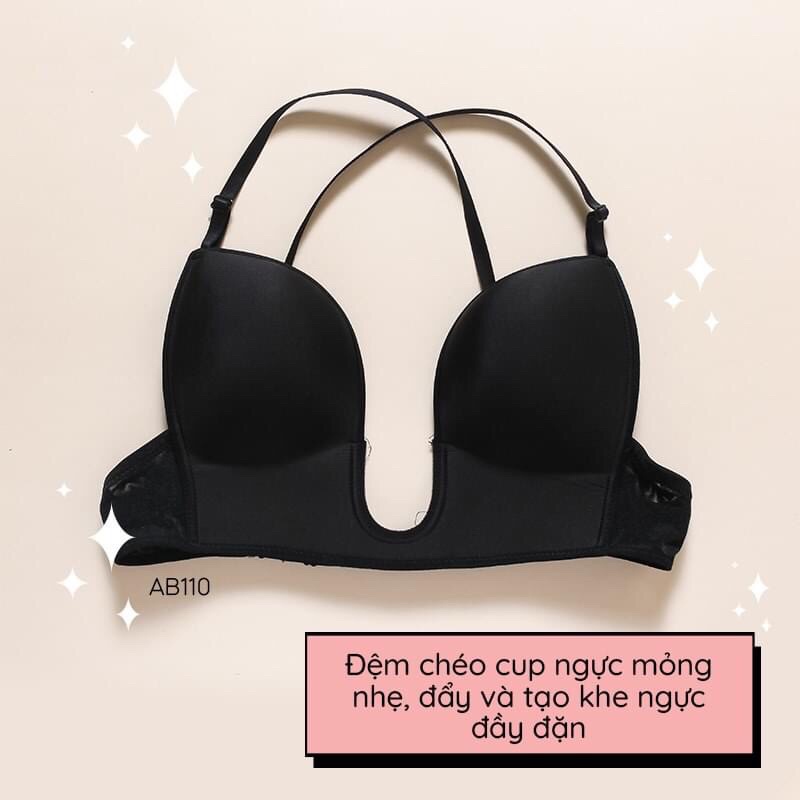 Áo lót nữ thiết kế chữ U sexy cho phái đẹp, mút 1.5cm không gọng nâng đỡ vòng 1 siêu đỉnh