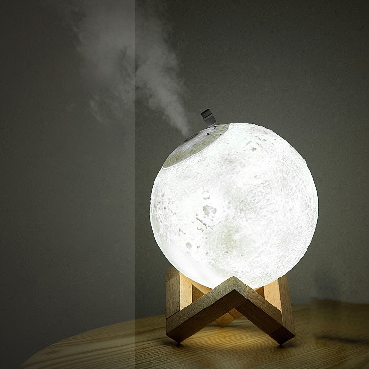 Đèn Xông Tinh Dầu Mô Hình Mặt Trăng MTD09 Phun Sương Khuếch Tán Đuổi Muỗi - 300ML