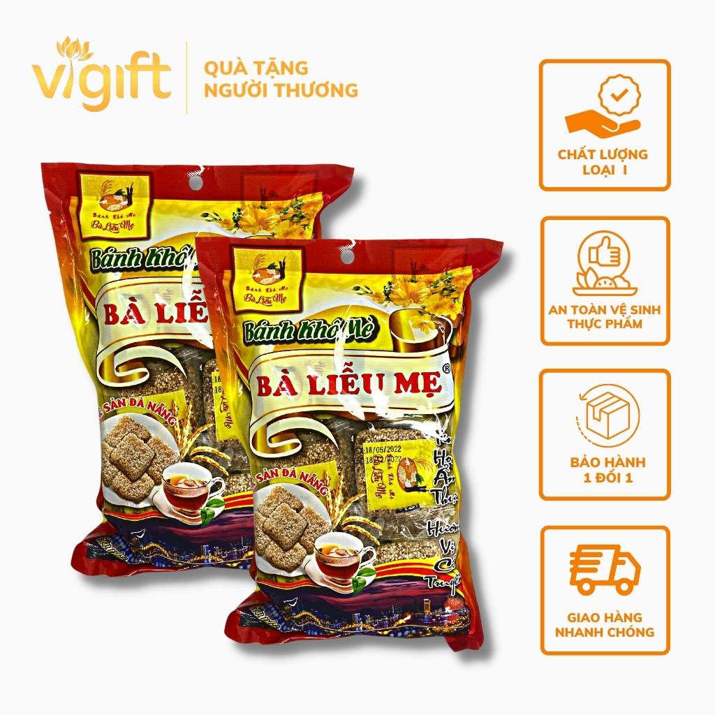 Bánh Khô Mè Trắng Bột Mì VIGIFT 250g Đặc Sản Đà Nẵng Đồ Ăn Vặt Thơm Ngon Vị Mè Hoàn Tiền 100% Nếu Không Đúng Chất Lượng