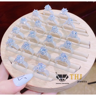 Nhẫn Hoa Đính Đá Cao Cấp Chuẩn Bạc Ta