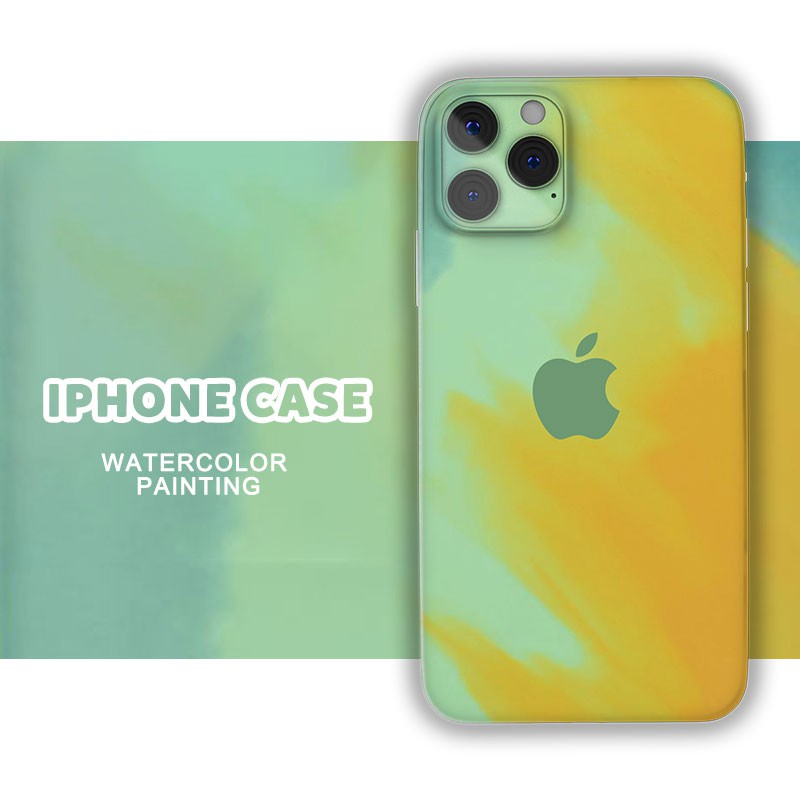 màu nước graffiti Ốp lưng iPhone 12 soft case watercolor graffiti IPhone 11 Pro Max cover IPhone 7 8 Plus SE 2020 X XR Xsmax เคส