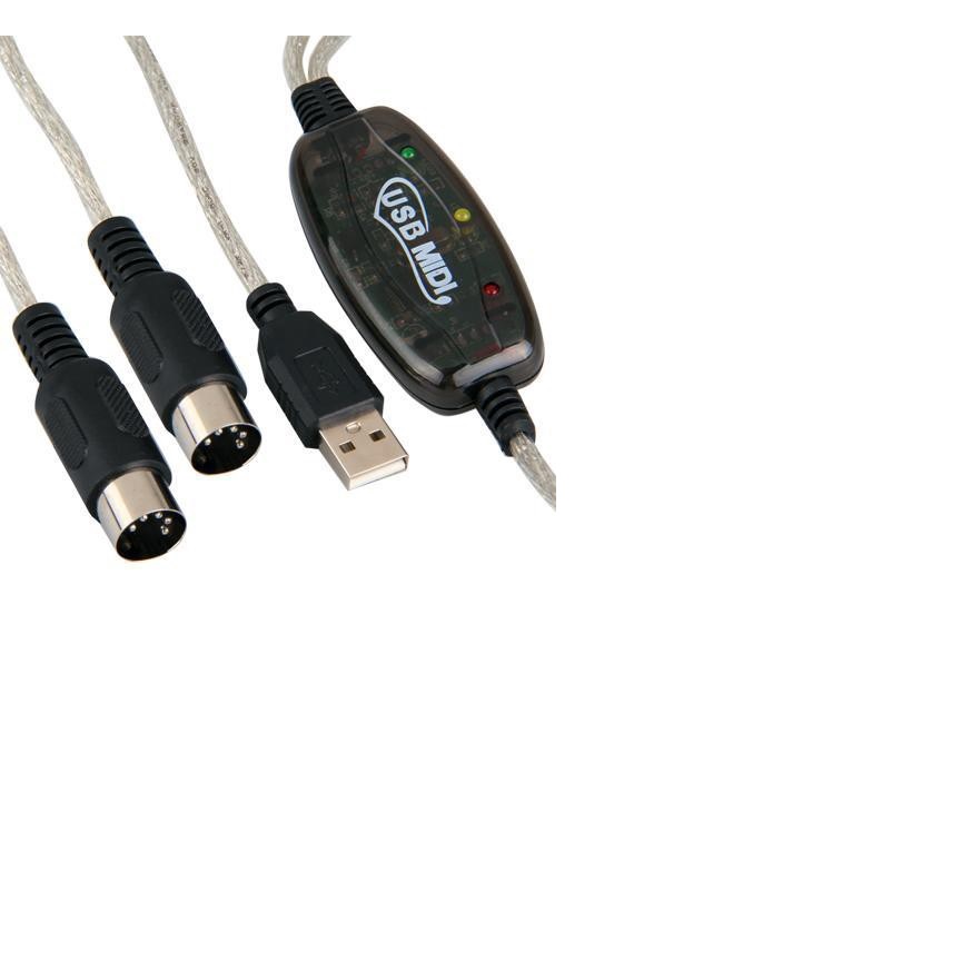 Thiết Bị, dây cáp Chuyển Đổi Âm Thanh Cho Nhạc Cụ Midi Kết Nối Với Máy Tính - Dây Cáp Midi Sang USB Cho Organ