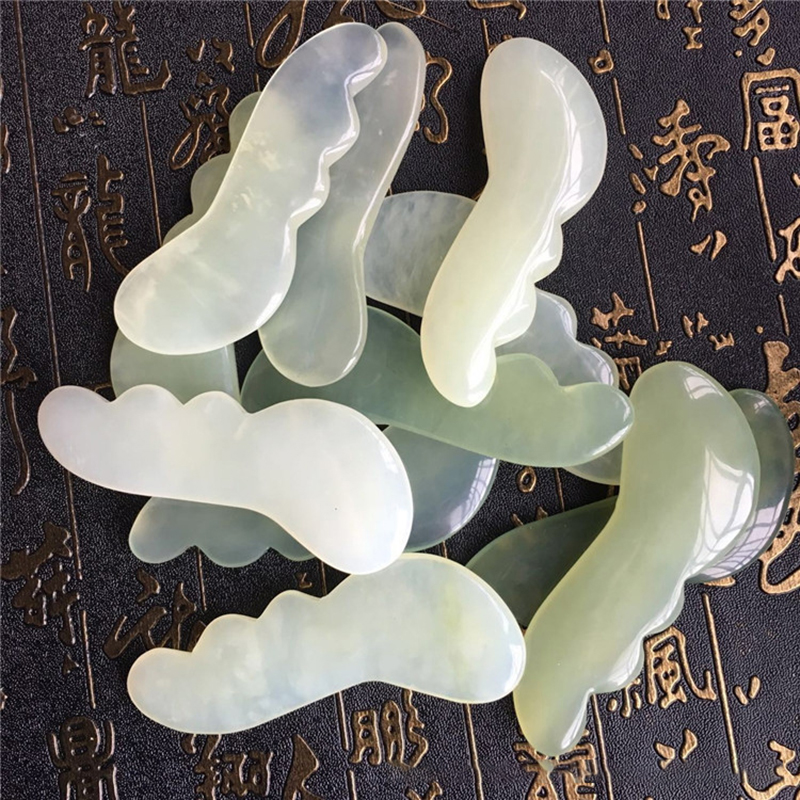 Xhvn Natural Jade Stone Guasha Massage Tool SPA Massager Scraping Body Beauty Glory