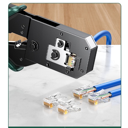 Kìm bấm mạng RJ45+RJ11 Ugreen 70683 NW136 Chính hãng Cat5/Cat6 NW136 ( kèm thêm lưởi cắt dự phòng)
