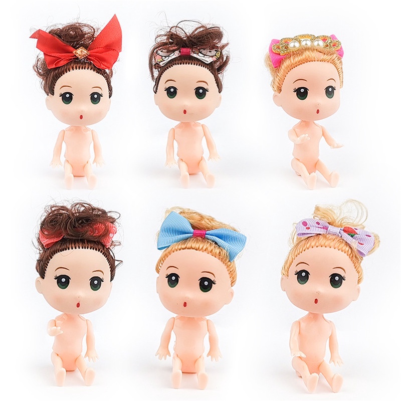 ZHANQI TOYS Búp bê Barbie 12 cm phong cách công chúa màu sắc ngẫu nhiên cho bé gái 3 tuổi
