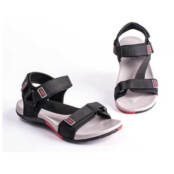 Giày Sandal Nam Nữ Vento NV4538G Đen Đỏ Truyền Thống - Hàng Xuất Khẩu