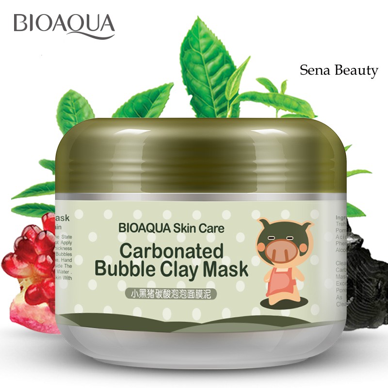 Hũ mặt nạ bì heo đất sét thải độc trắng da Carbonated Bubble Clay Mask Sena Beauty