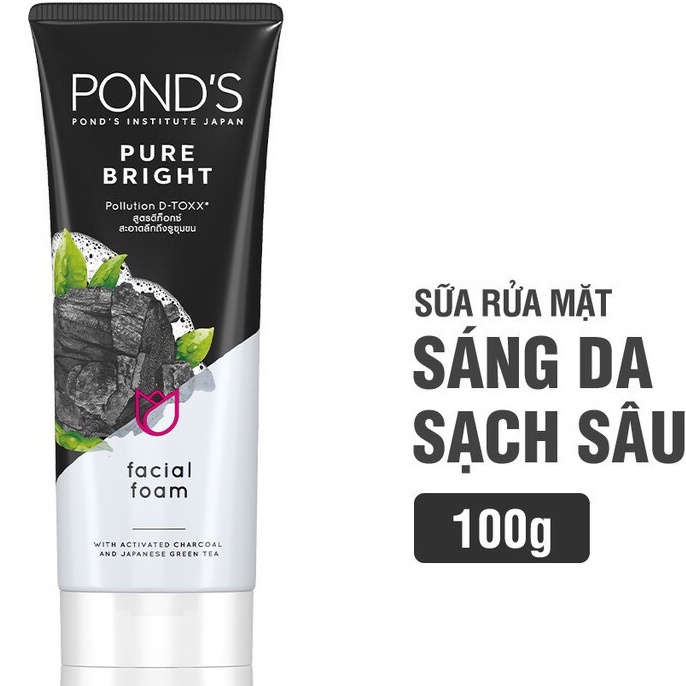 Sữa rửa mặt POND S Pure White Facial Foam 50g - Srm PONDS Đen 100g