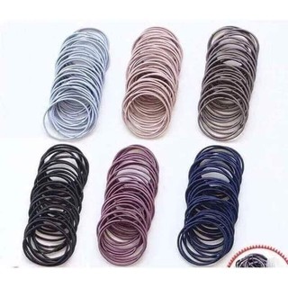 CHUN BUỘC TÓC 100 DÂY mix màu túi zip