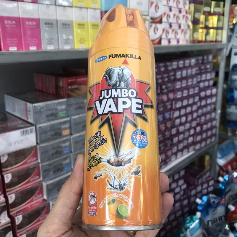 Bình xịt côn trùng Jumbo Vape SUPER hương cam chanh 300ml