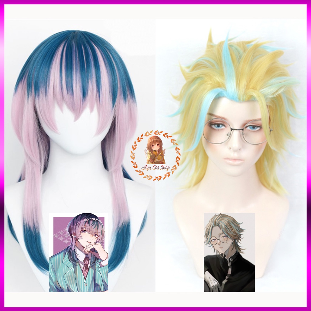 Wig/tóc giả cosplay Rindou Haitani vàng hồng Tokyo Revengers