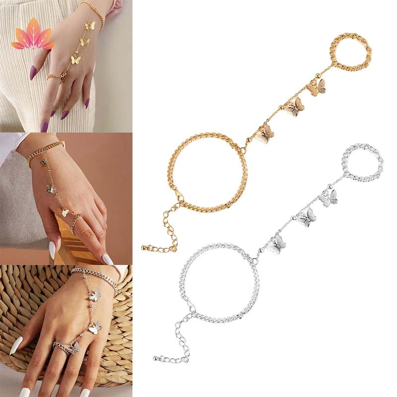 Vòng Tay Phối Nhẫn Hình Bướm Cho Nữ JP5