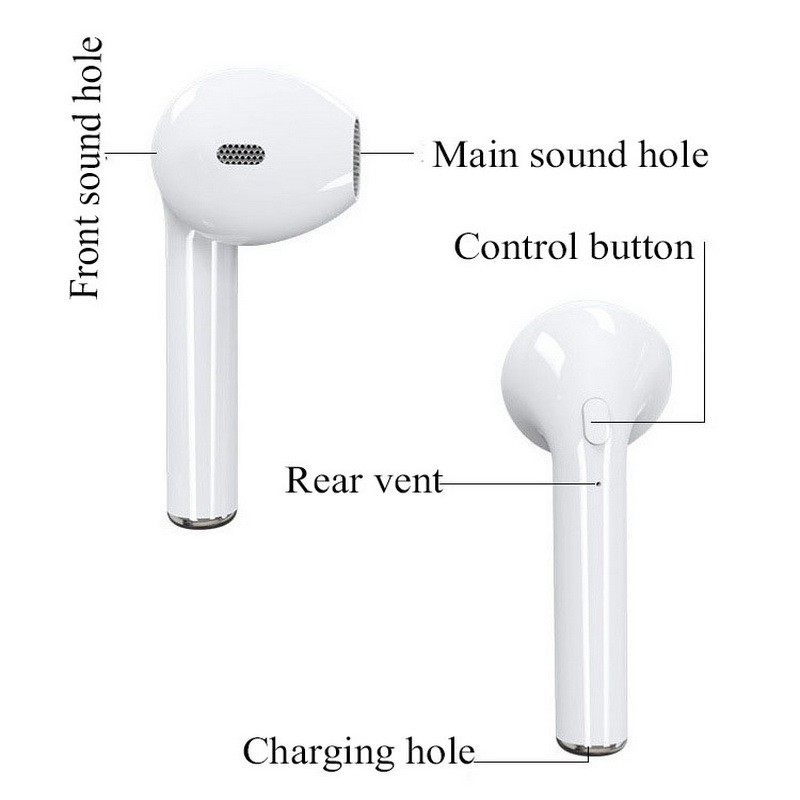 Tai nghe Bluetooth không dây i7s-Tws loại 2 tai nghe kèm hộp sạc âm thanh cực hay