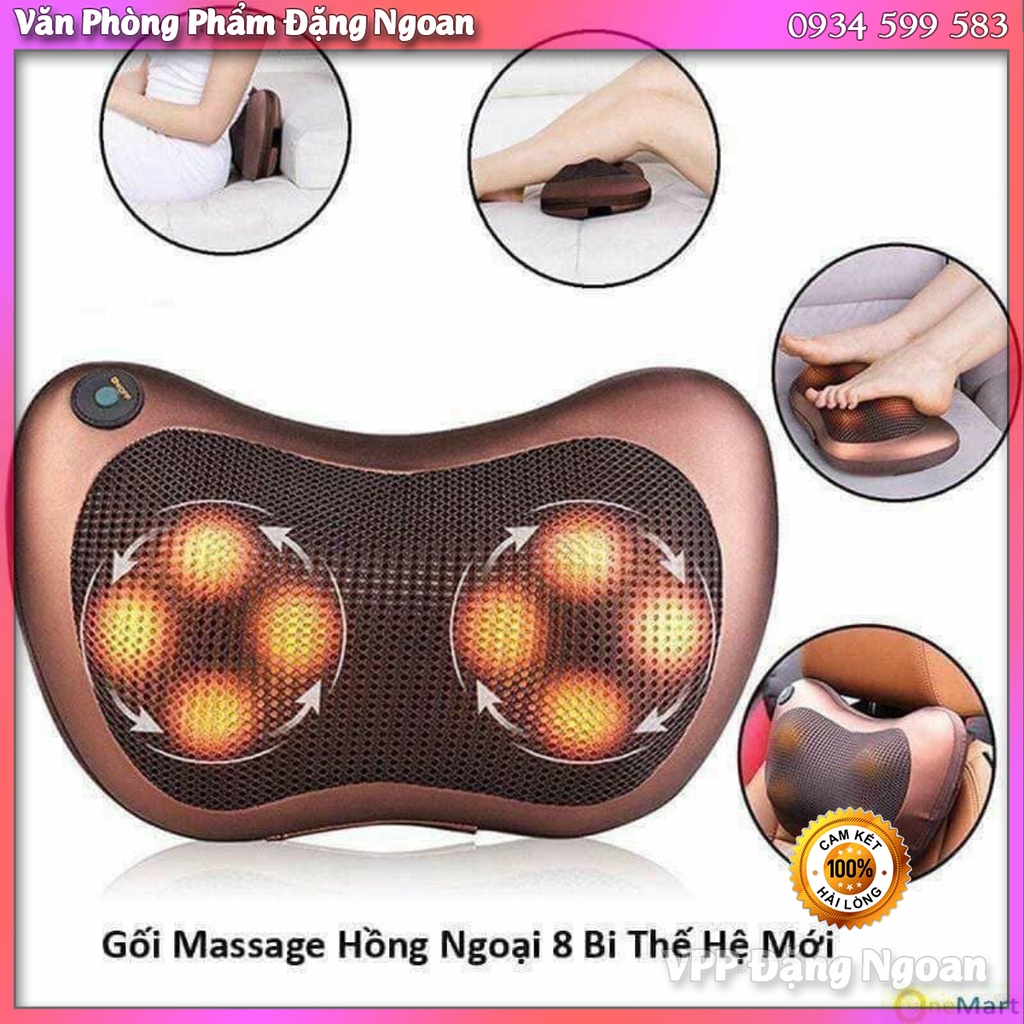 GỐI MASSAGE HỒNG NGOẠI 8 BI CAO CẤP