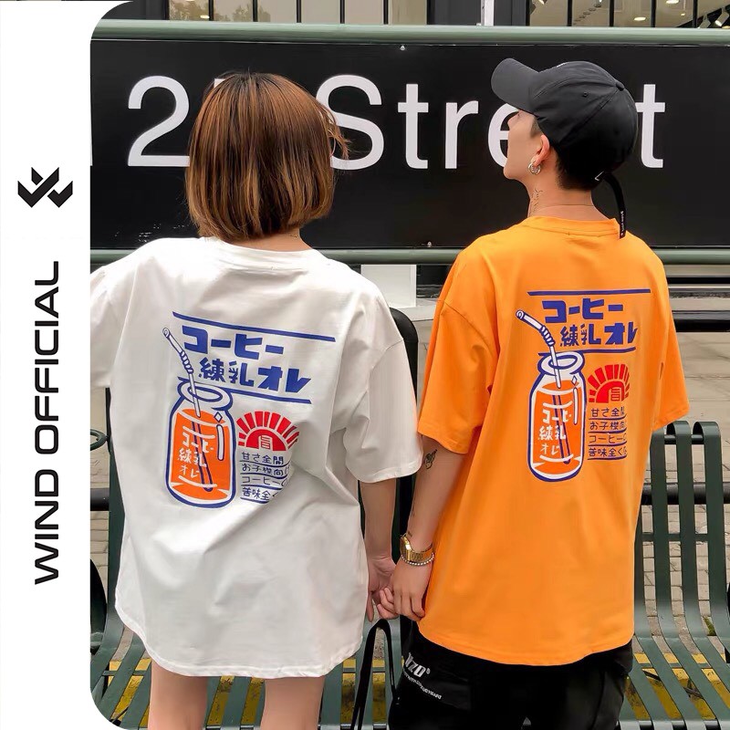 Áo thun tay lỡ WIND phông unisex form rộng Vitamin C, thời trang nam nữ oversize