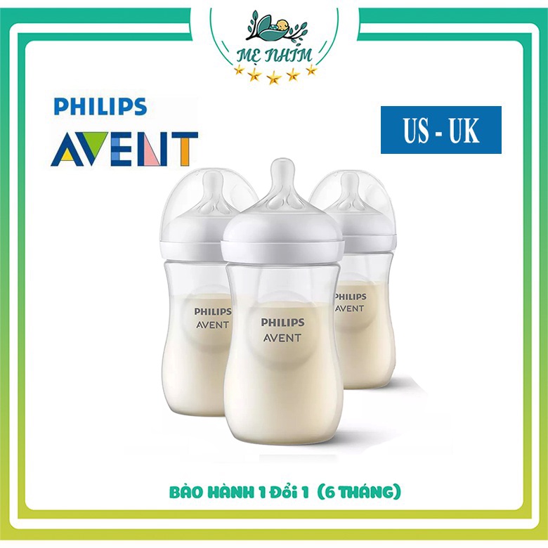 Bình sữa Avent Natural 125 260 330ml Mã Mới [Được chọn núm][Cam kết chính hãng] [Shop mẹ nhím]