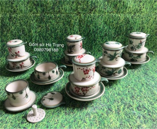 Phin pha cafe gốm sứ Bát Tràng cao cấp