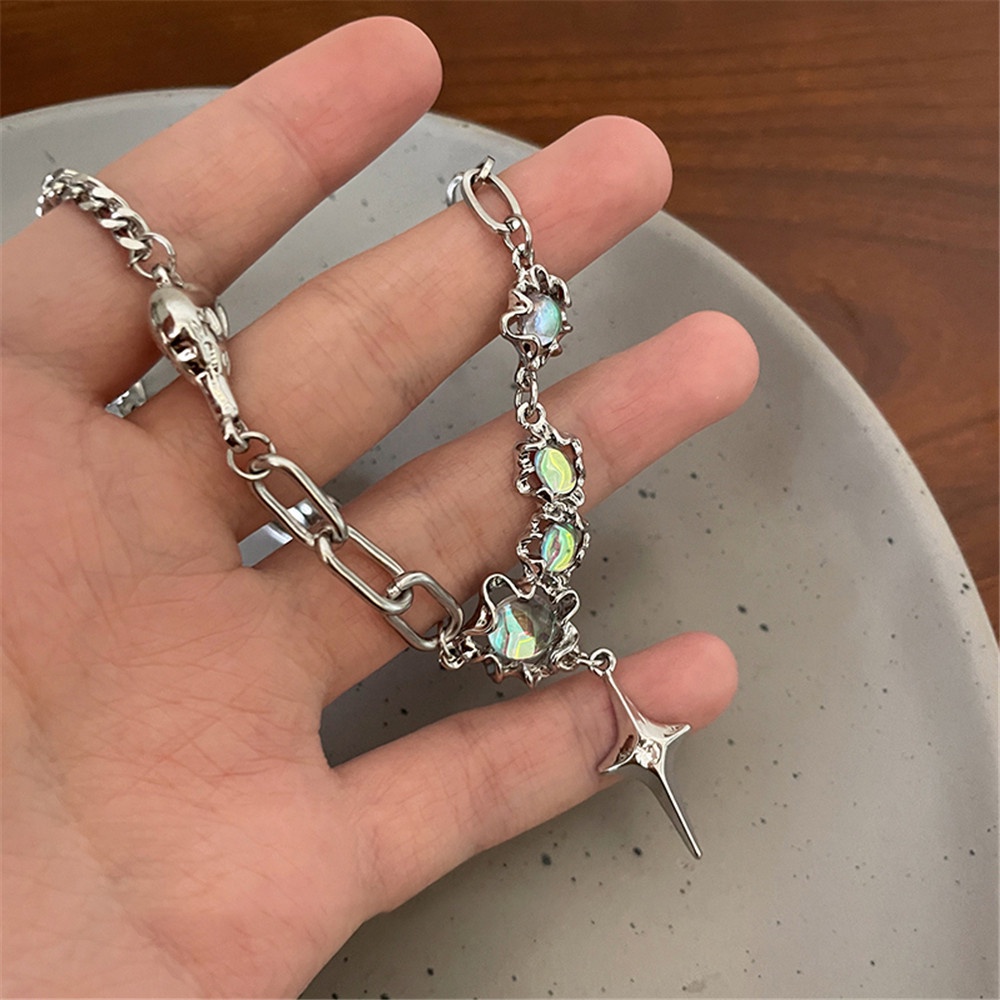 1 Vòng Cổ Choker Đính Đá Mặt Trăng Sang Trọng Cho Nữ