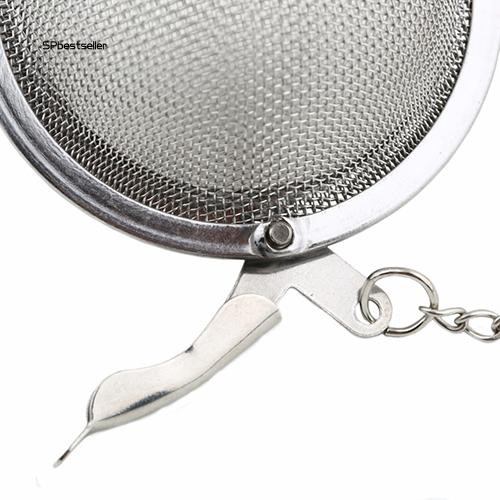 Đồ lọc trà hình cầu có dây cầm + khóa chất liệu thép không gỉ đường kính 4.5cm