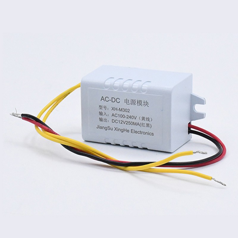 Bộ chuyển đổi nguồn điện AC-DC 12V 250MA Công tắc bộ điều nhiệt Chuyển đổi mô-đun cấp điện 110-220V Đầu ra 12V 3W Bộ chuyển đổi DIY KIT XH-M302 Bộ chuyển đổi nguồn 12V 250MA Mô-đun cấp nguồn chuyển mạch AC 110-220V Đầu ra DC 12V 3W