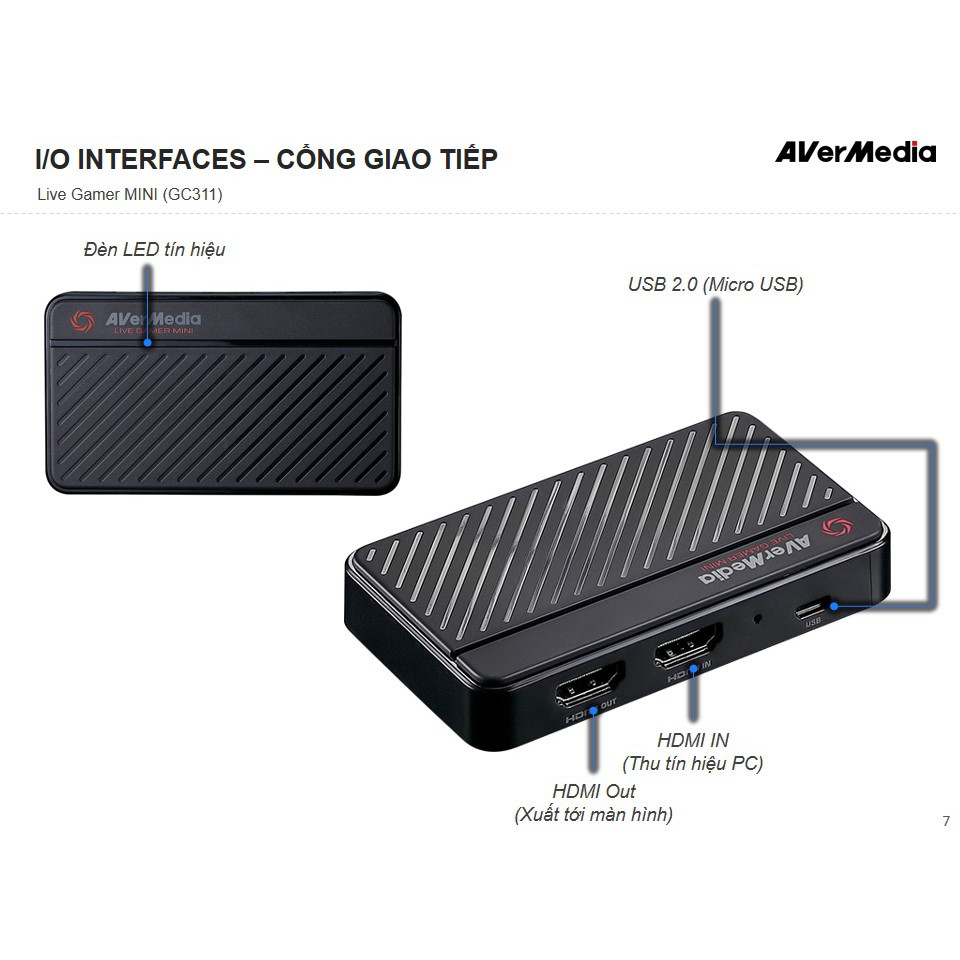 Bộ thiết bị ghi hình Avermedia LIVE STREAMER BO311