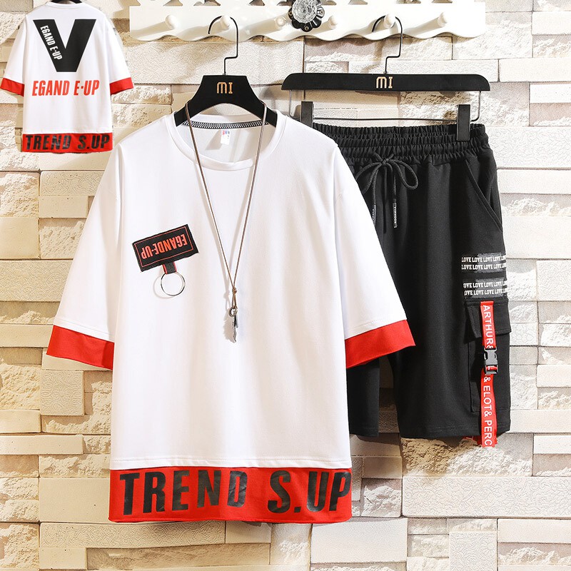 Bộ Quần Áo Thun Nam EGAND E - UP Quần Phối Dây Chữ Cá Tính Thời Trang SET NAM 9000038CC | BigBuy360 - bigbuy360.vn