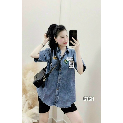 Áo sơ mi bò thêu chất đẹp