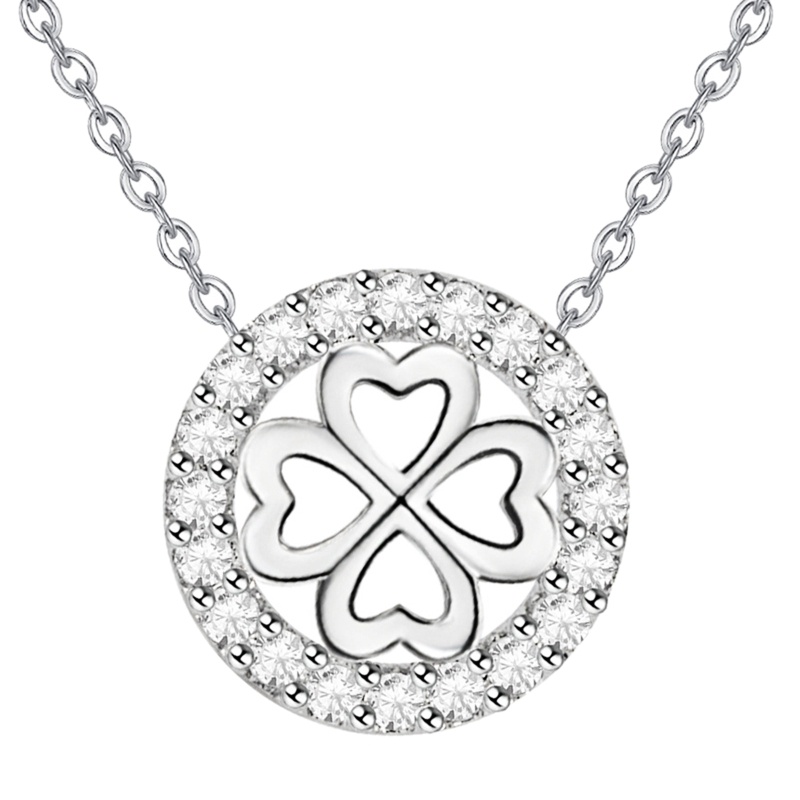 Vòng cổ Đồng Mặt Cỏ Bốn Lá Phong Cách Retro Thời Trang