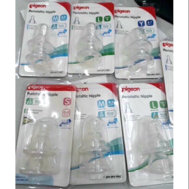 Combo 15 vi  núm ty Pegion silicon ( 2c/ vỉ)