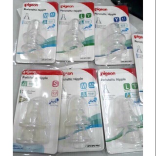 Núm ti Pigeon cổ hẹp silicon ( 2 núm)