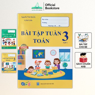 Sách - Combo Bài tập tuần toán và tiếng việt lớp 3 tập 1 - NPH Qbooks