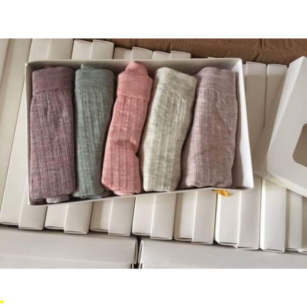 Hộp 5 Quần Lót Nữ, Sét 5 Quần Chíp Nữ Cotton Siêu Mềm, Thông Hơi Kháng Khuẩn - có sẵn