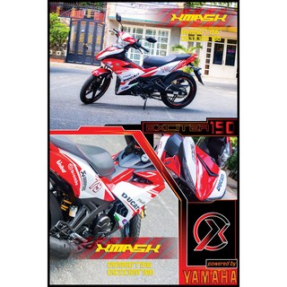 Tem Xe Exciter 150 Mẫu Ducati Đỏ Trắng