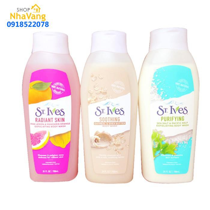 HCM Sữa tắm làm sáng da Hương Cam Chanh St. Ives Even & Bright body wash 709ml