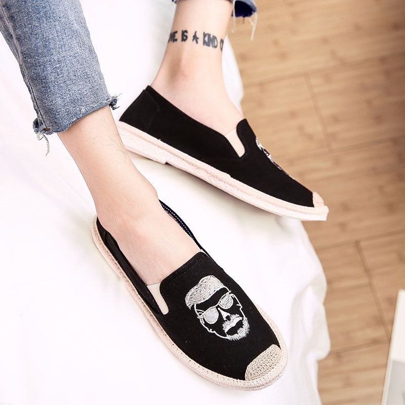 Giày lười vải canvas thiết kế năng động cá tính dễ phối đồ dành cho nam
