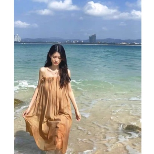 Đầm Maxi Váy Đi Biển Hai Dây Dáng Váy Bồng Chất Vải Mềm Mát Không Gây Kích Ứng Da S95 | BigBuy360 - bigbuy360.vn