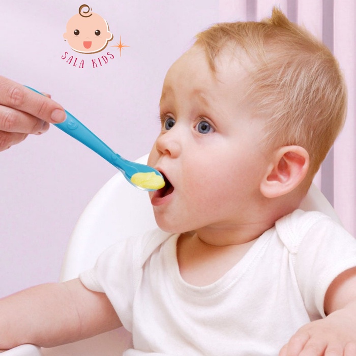 Thìa Ăn Dặm, Muỗng Silicon Ăn Dặm Tập Ăn Tập Xúc Cho Bé SALA KIDS STORE Loại 1 Tiện Lợi Dễ Thương