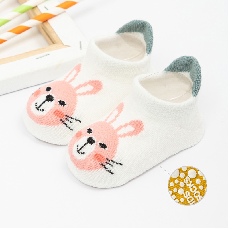 Tất chống trơn trượt cho bé, vớ trẻ em Kids Socks phong cách Hàn Quốc họa tiết dễ thương