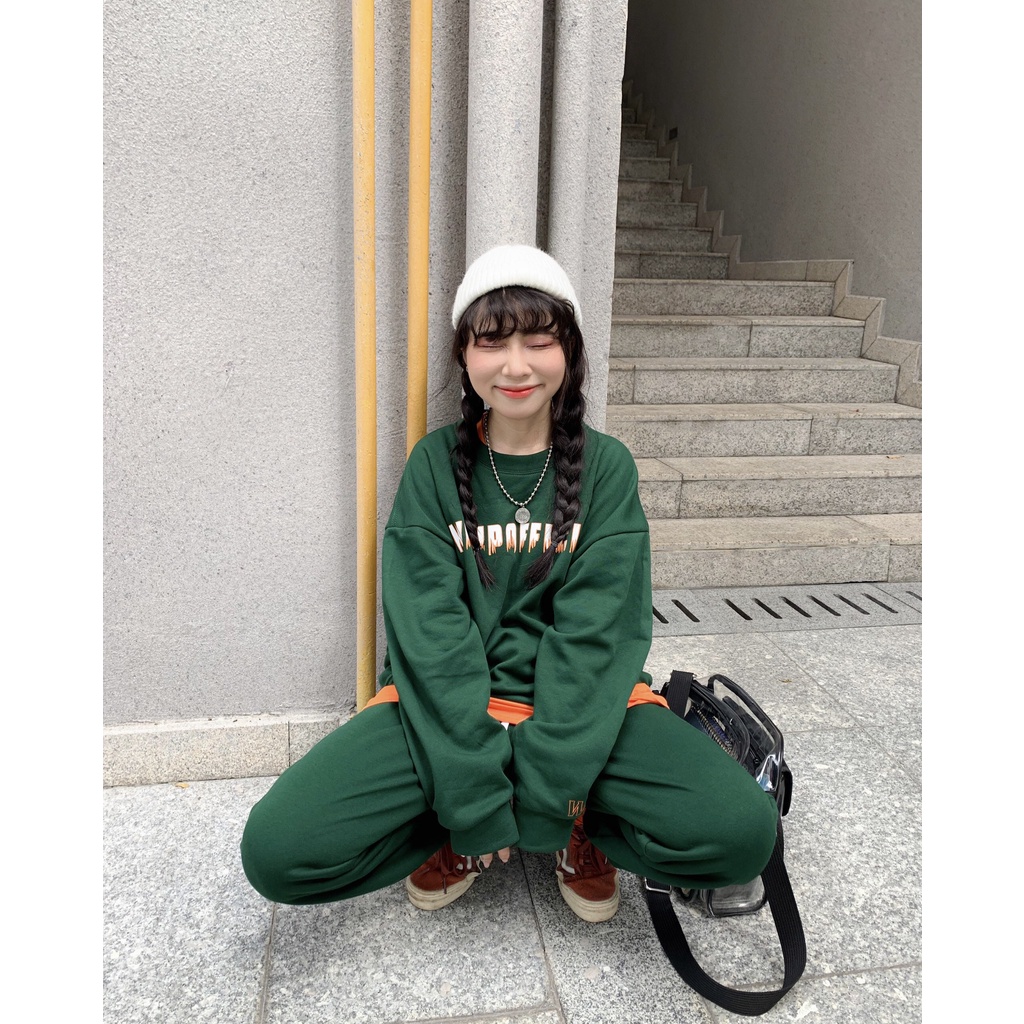 SET NỈ BÔNG FIRE SET UNISEX - XANH