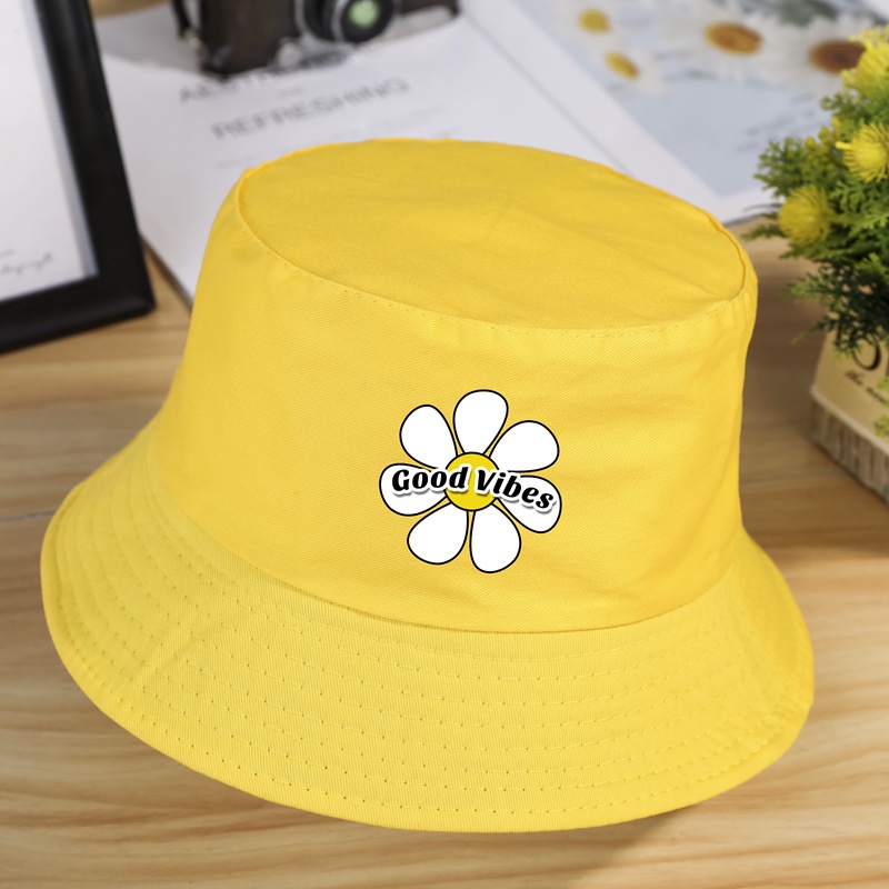 Nón Bucket Chất Liệu Cotton Màu Sắc Trơn Thời Trang Cho Nam Và Nữ