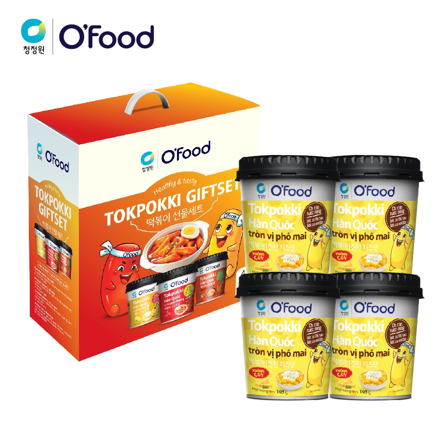 HỘP QUÀ 4 hộp tokbokki O'food 105g các vị