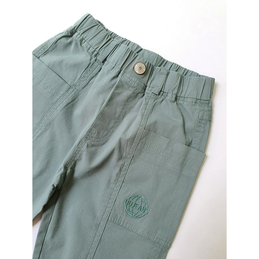 MOQ2651 Quần xanh ghi túi hộp Little